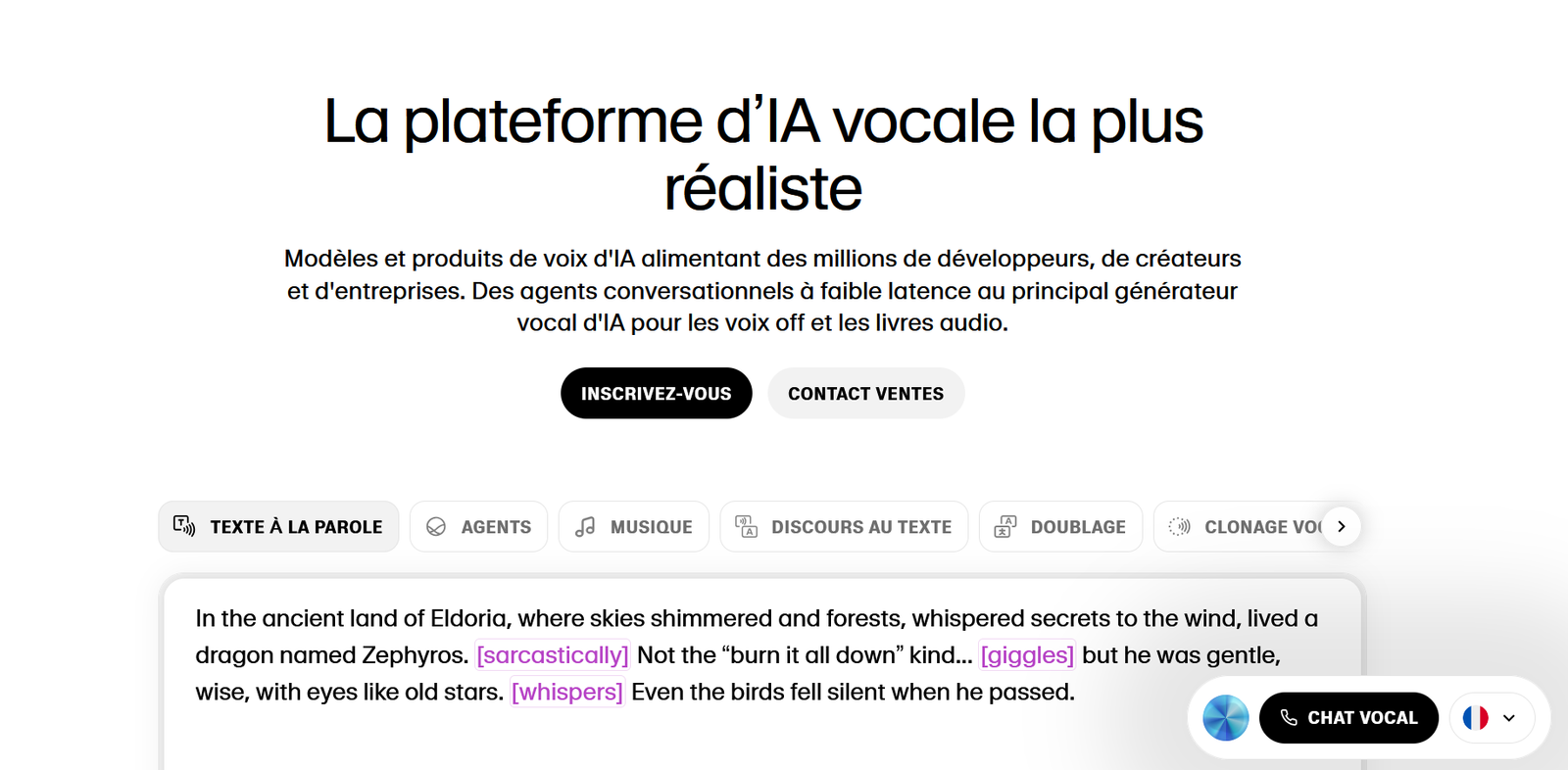 Fonctionnalités ElevenLabs