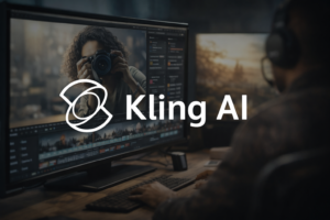 Créateur travaillant sur un montage vidéo généré par Kling AI avec rendu réaliste et simulation physique avancée