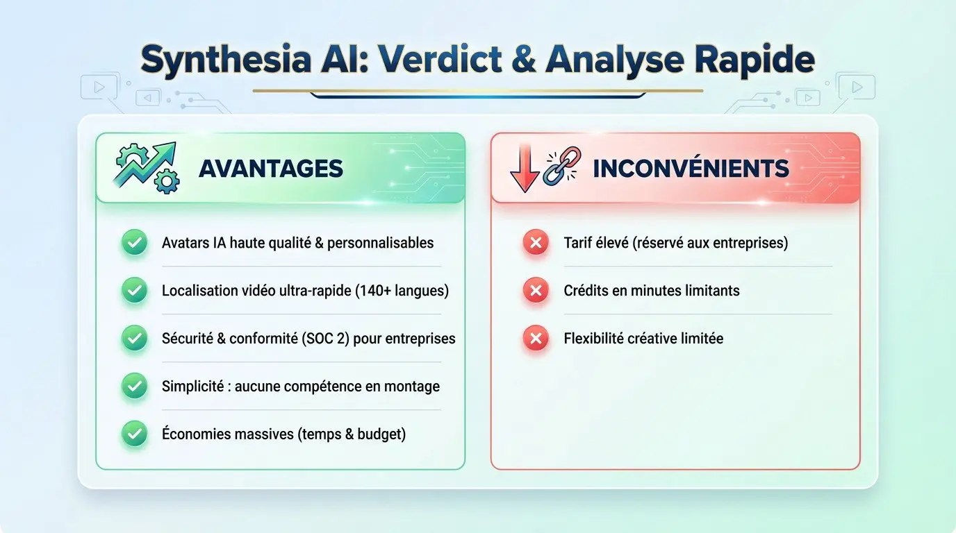 Avis expert Synthesia AI : analyse rapide des fonctionnalités et verdict final