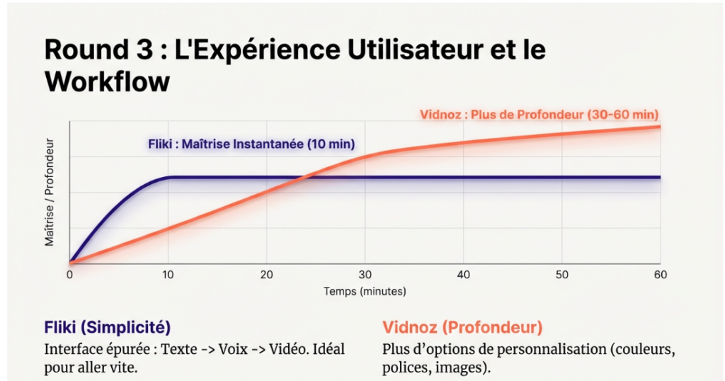 vIDNOZ vs Fliki : l'expérience utilisateur