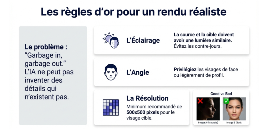 Face swap vidnoz : règles d'or