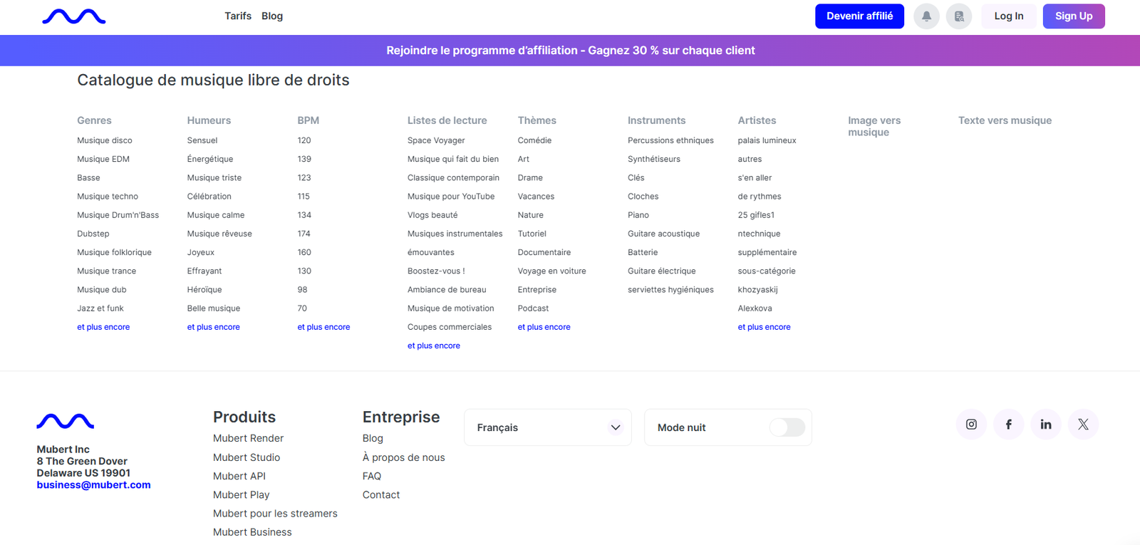 Mubert Render — text-to-music et modes de génération