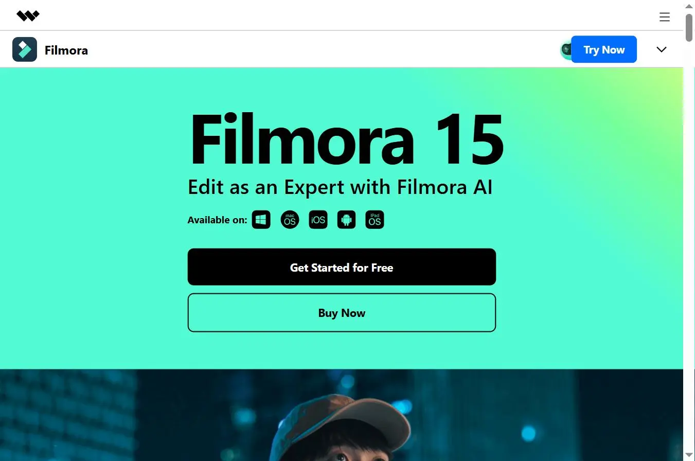Filmora 15 - Video editing AI software video available on Windows, Mac, iOS and Android