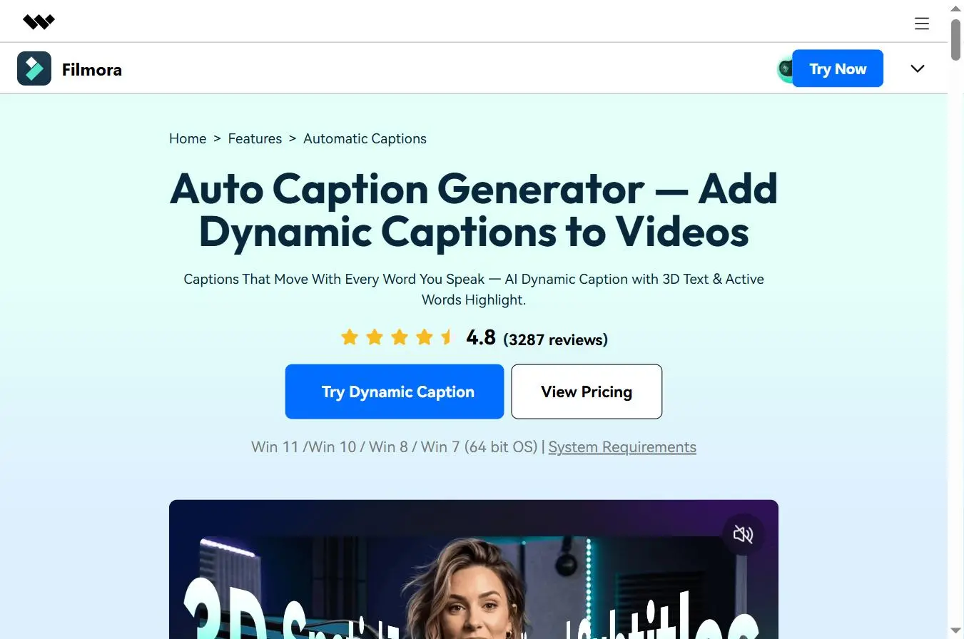 Filmora Auto Caption Generator - Automatic subtitles AI for videos