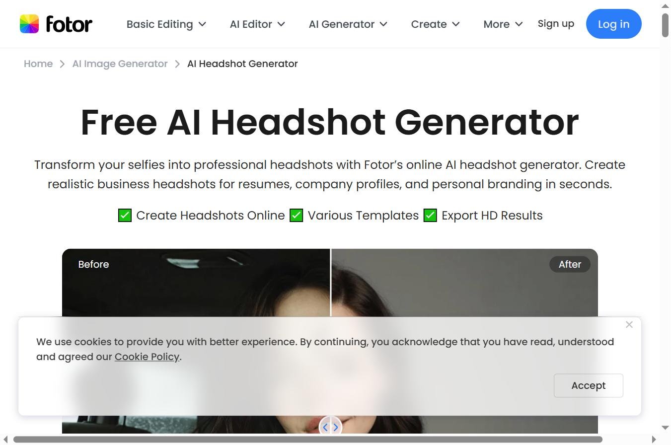 Fotor interface video enhancer