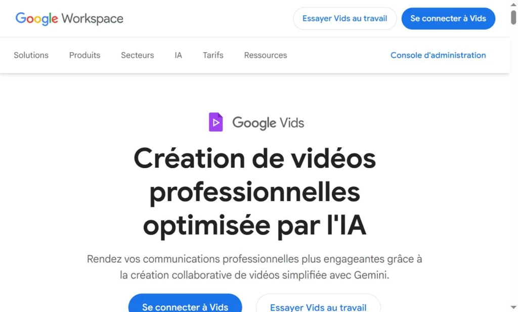 Google Vids, l outil de création vidéo intégré à Google Workspace