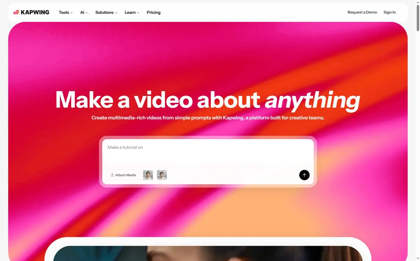 Kapwing Site Interface - Video Memes Editor