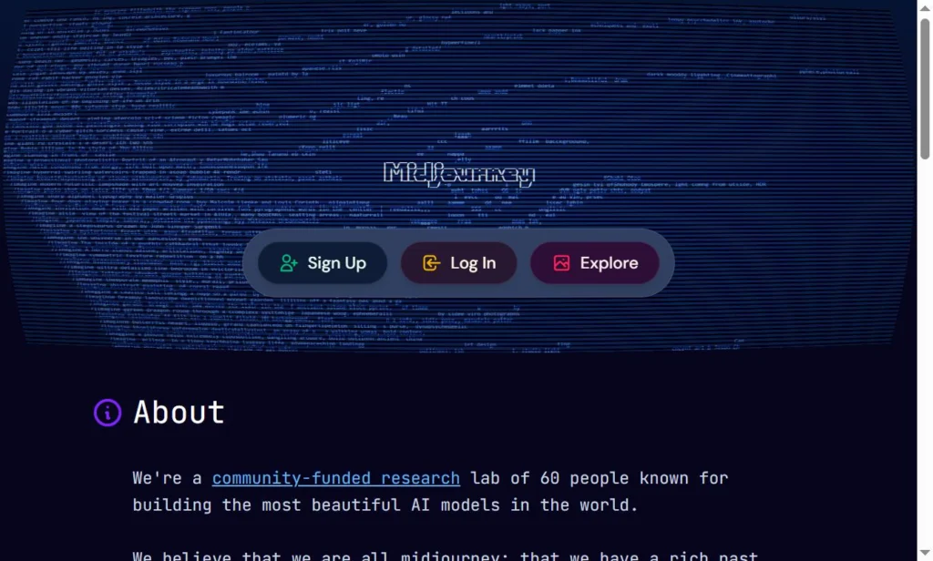 Interface de Midjourney v7 - générateur d'images IA artistique