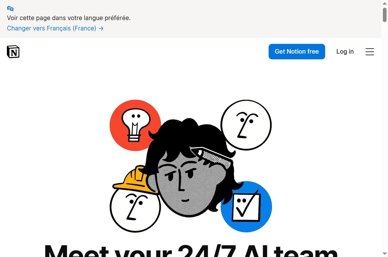 Interface Notion AI