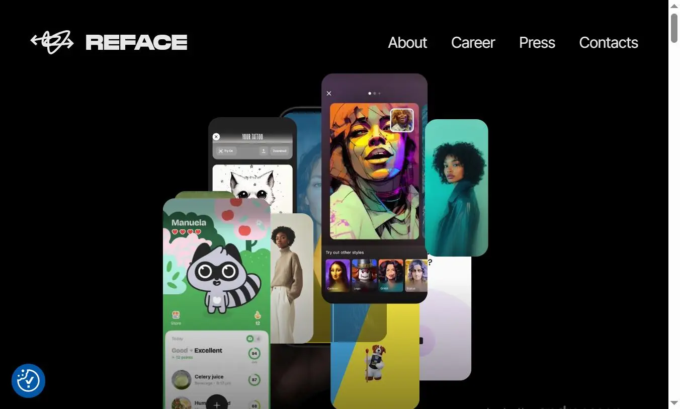 Face AI interface - Mobile application face swap for TikTok
