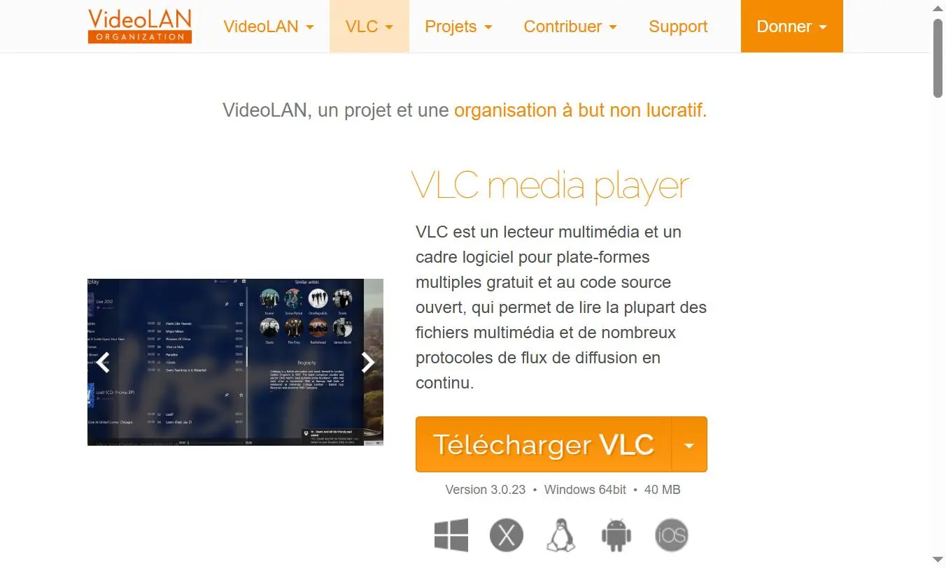 VLC Media Player - lecteur multimédia gratuit pour fond d'écran vidéo Windows