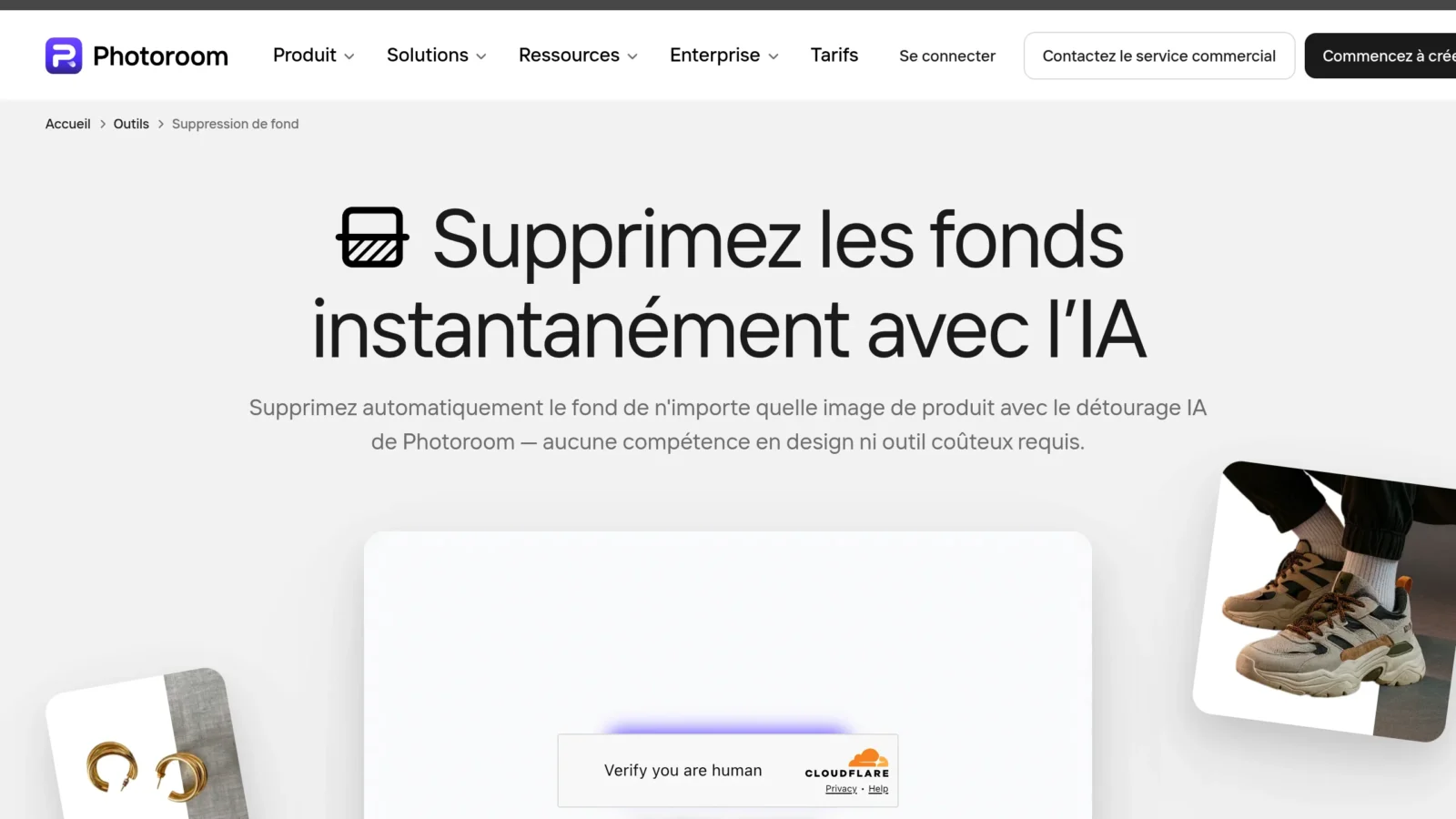 Photoroom, outil de suppression d'arrière-plan d'image par IA