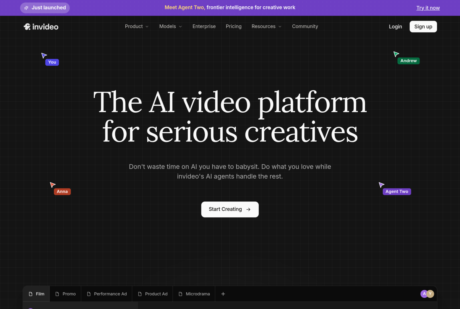 InVideo AI, workflow text to video