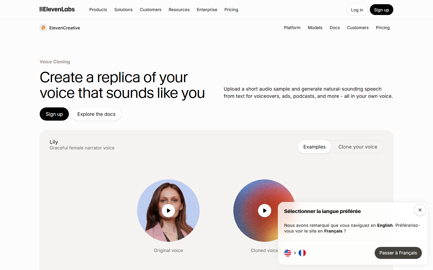 ElevenLabs Voice Instant Cloning 2026