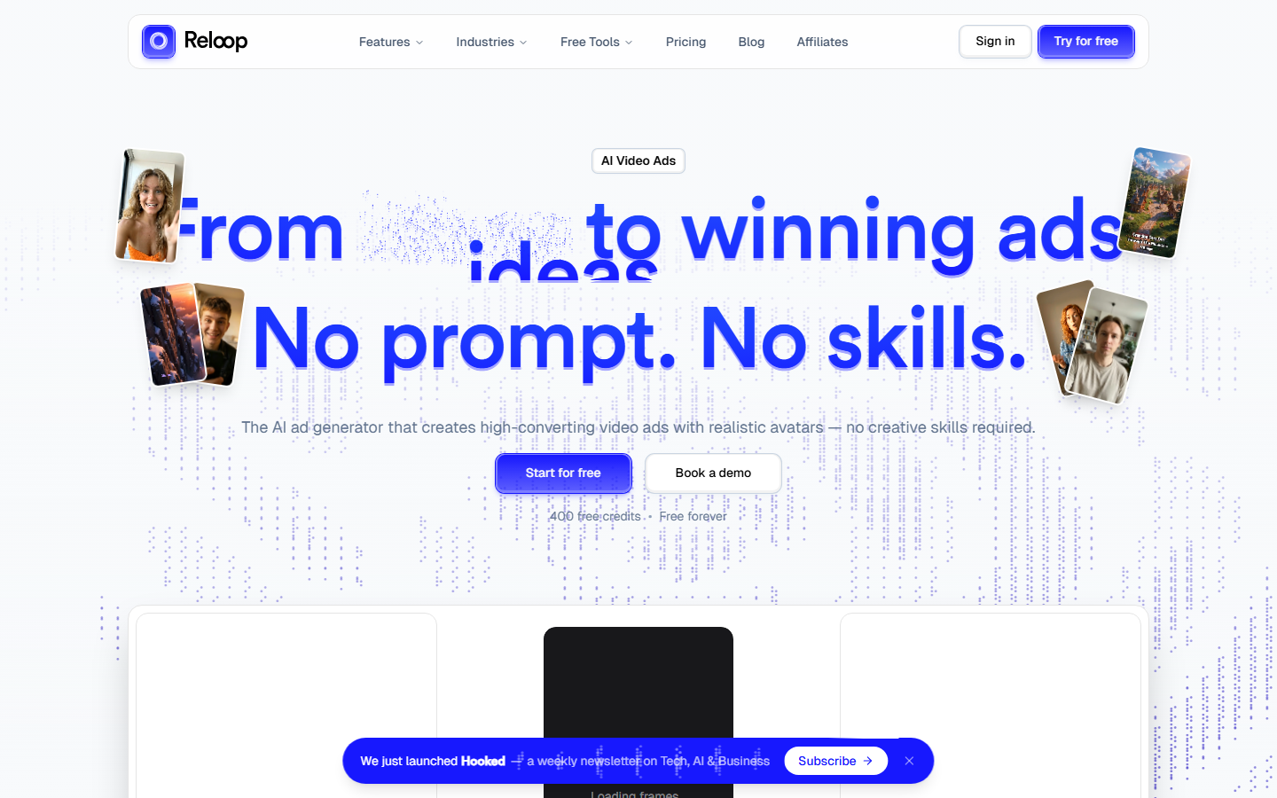 Reloop homepage 2026