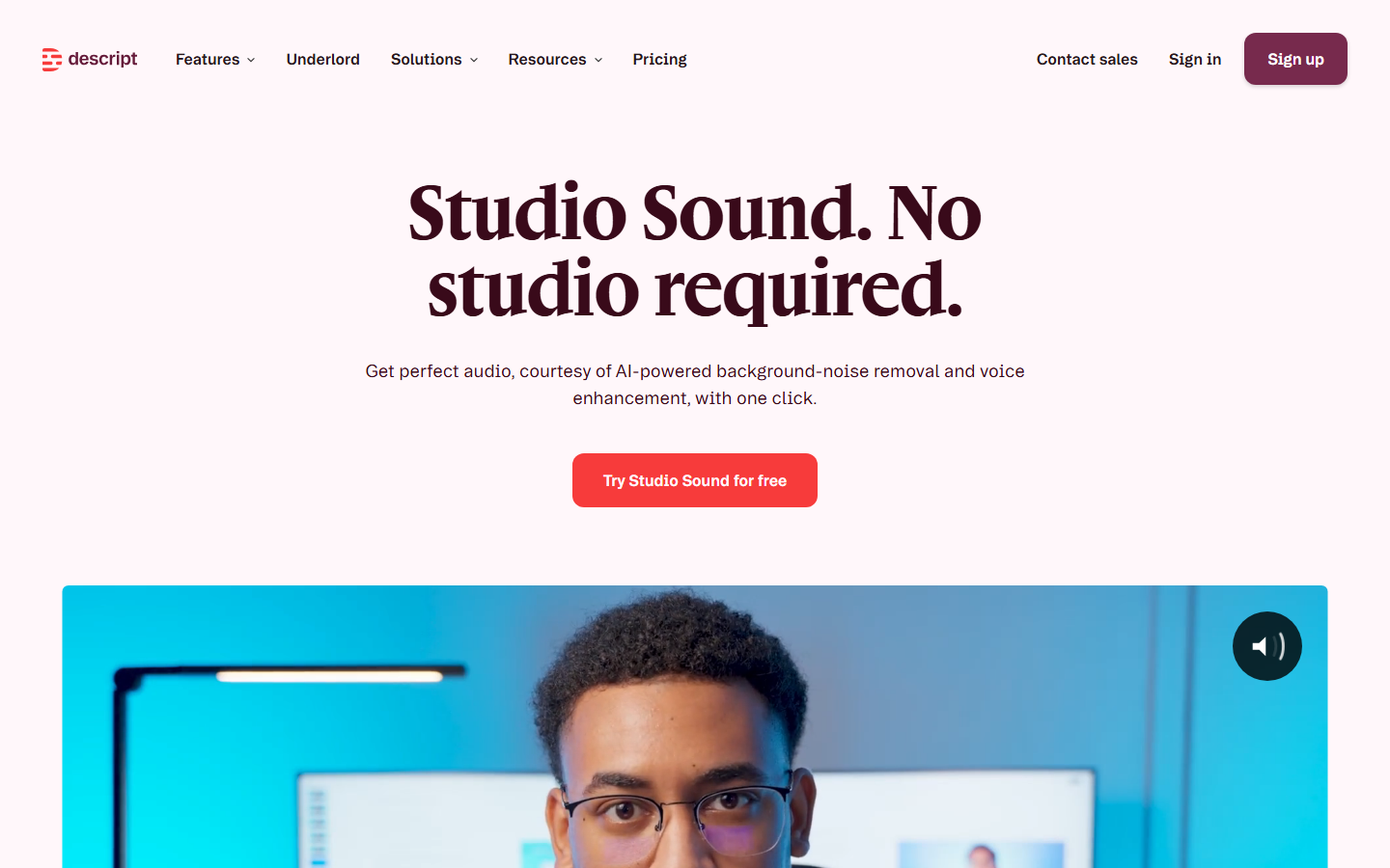 Descript Studio Sound debugger 2026