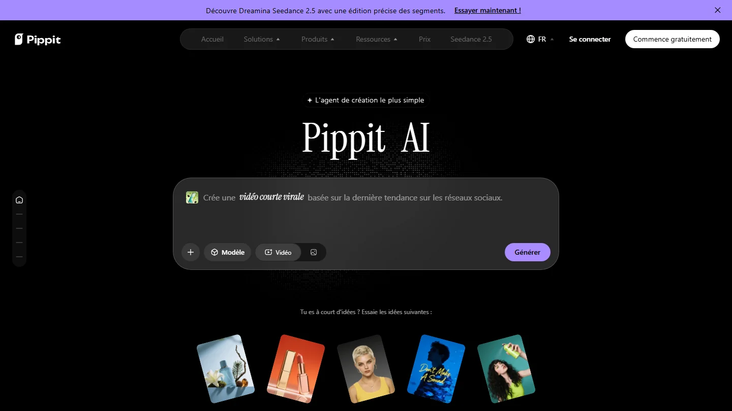 Pippit AI miniatures YouTube style pro