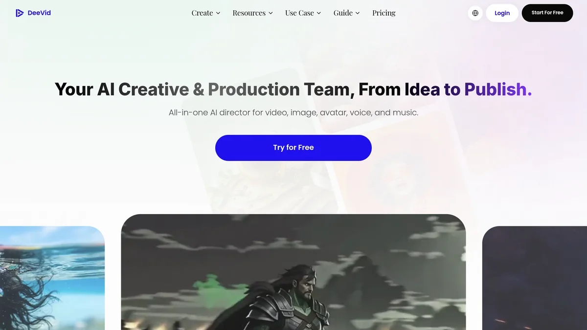 Home Page DeeVid AI October 2026