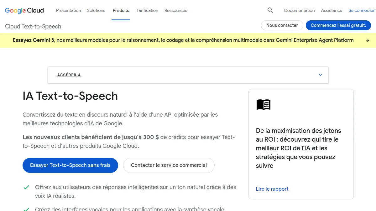 Official page of Google Cloud Text-to-Speech