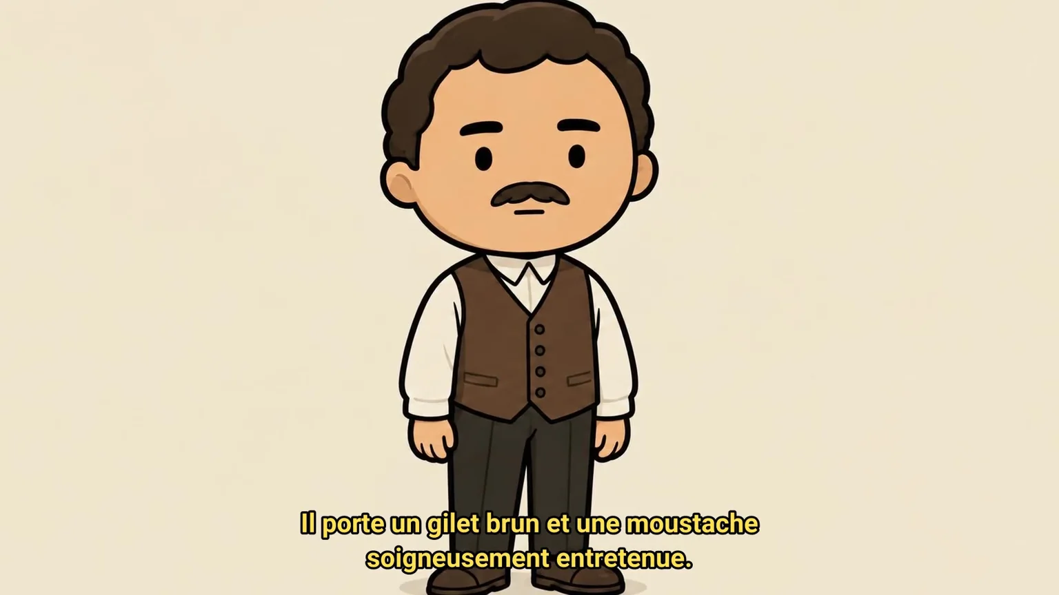 Image taken from the final video NimbleVid with Henri's character and karaoke subtitles in French