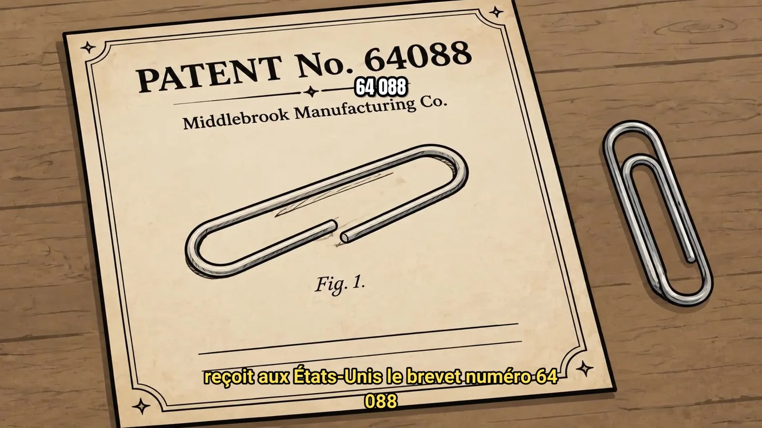 Image of the NimbleVid final video with emphasis text 64 088 embedded on a drawing patent