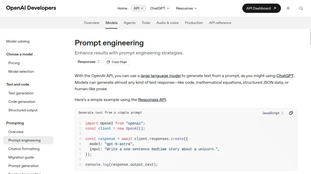 Guide officiel d'OpenAI sur le prompt engineering