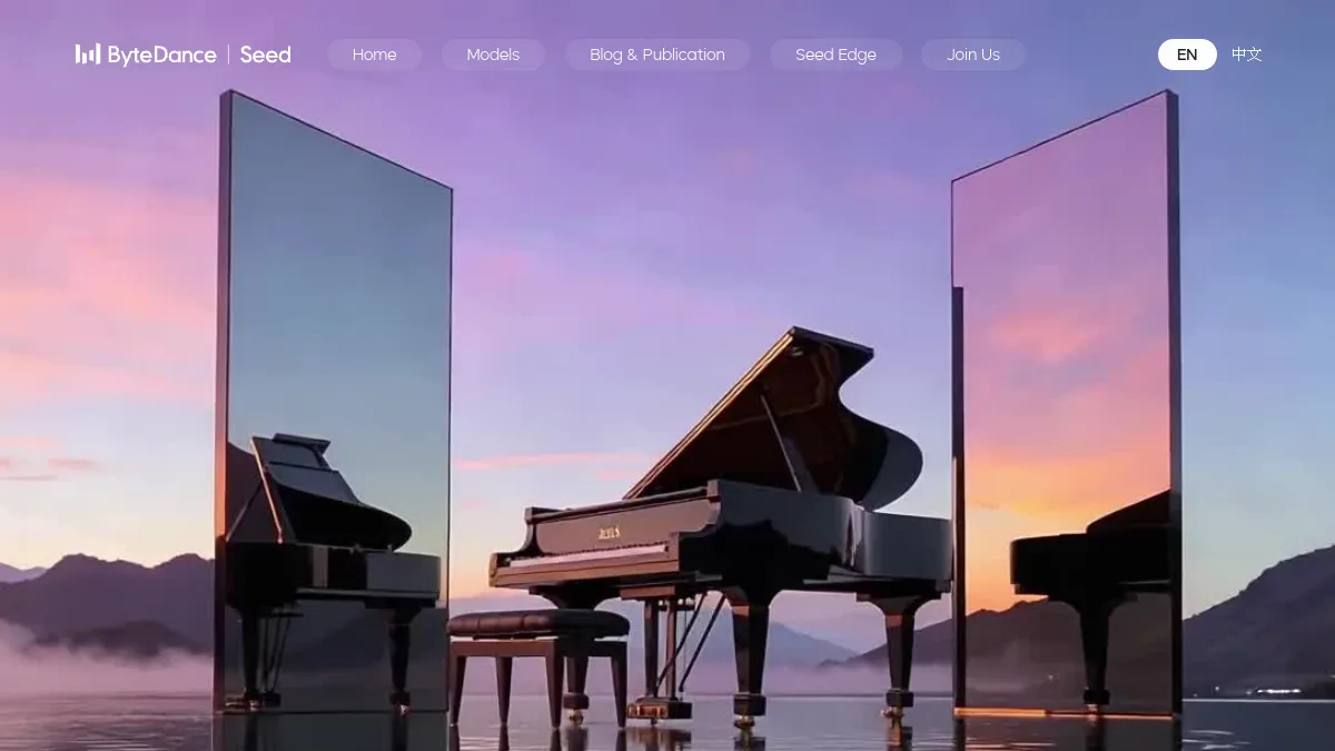 Page officielle du modèle vidéo Seedance sur le site ByteDance Seed