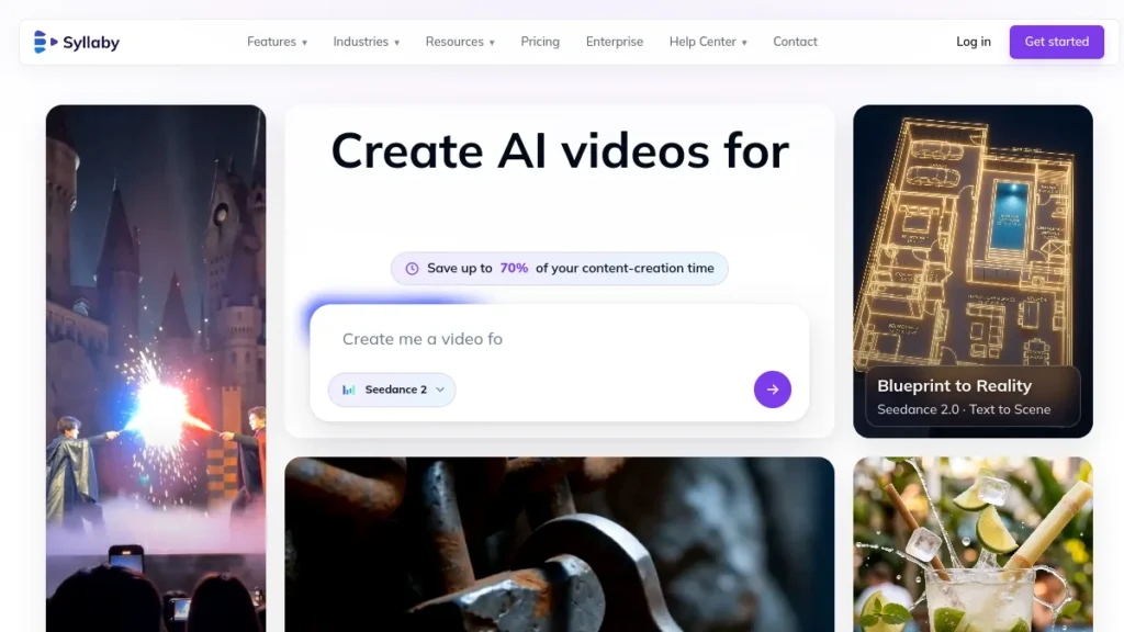 Home of Syllaby with the choice of video model